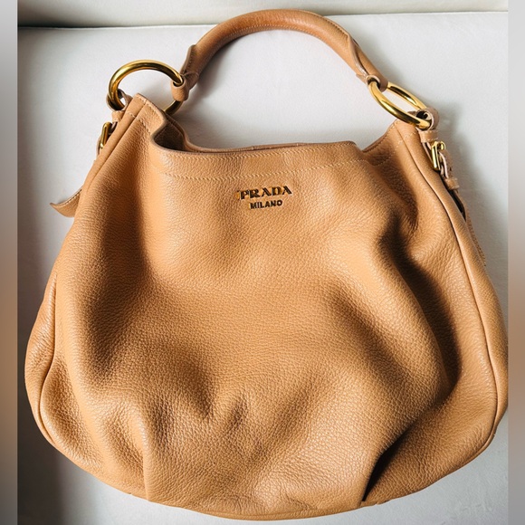Prada Handbags - SOLD ❗️PRADA Vitello Daino Shoulder Bag Beige
